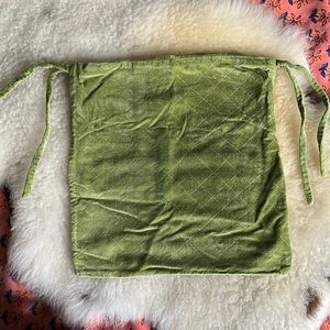 Green Velvet Seat Cover Pair